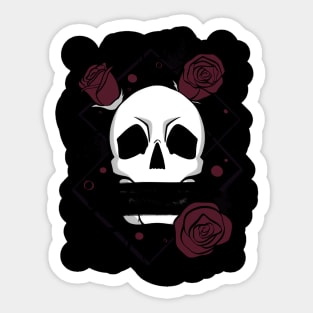 Skull and roses Sticker